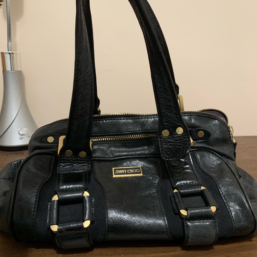 SOLD Jimmy Choo Black Leather Bag
